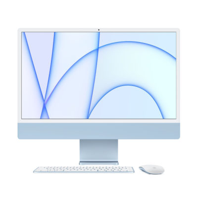 Apple iMac M1 chip 8-core CPU and 7-core GPU, 256GB 8GB RAM – Blue 24-inch